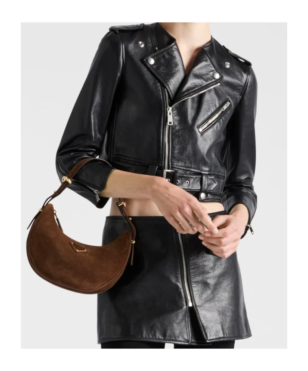 Zip-Up Leather Mini Skirt