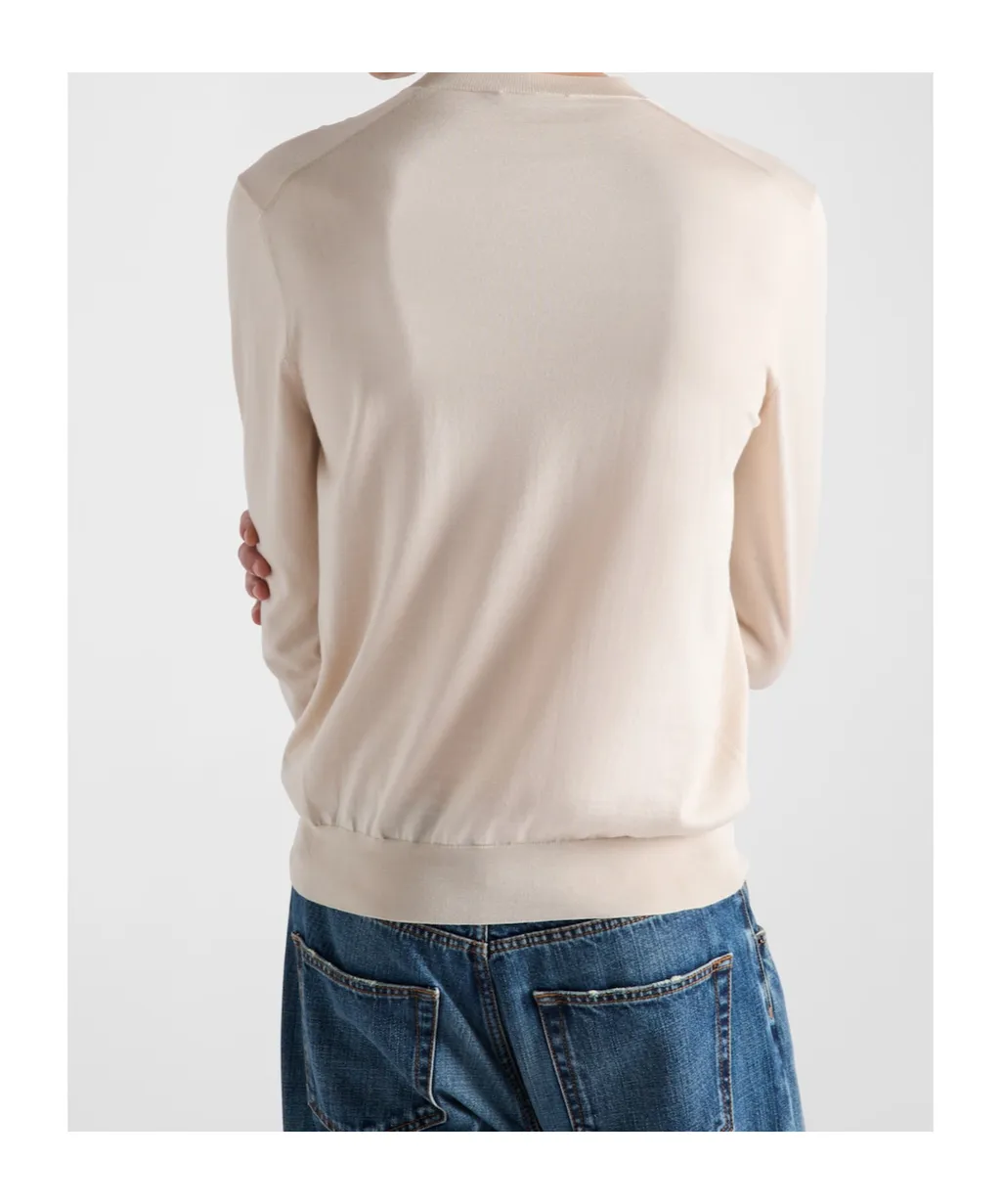 Silk V-Neck Sweater