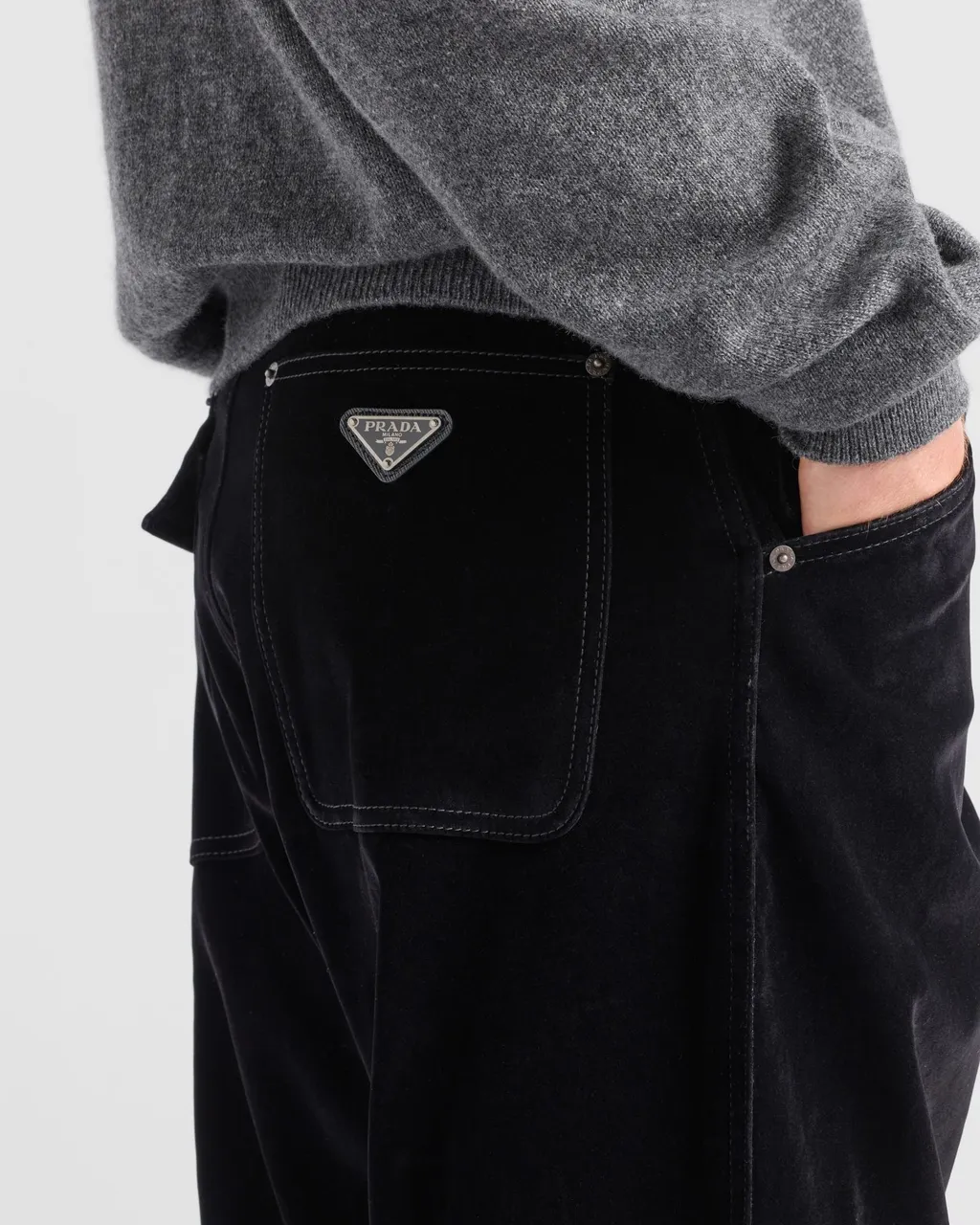Logo Plaque Straight Leg Trousers