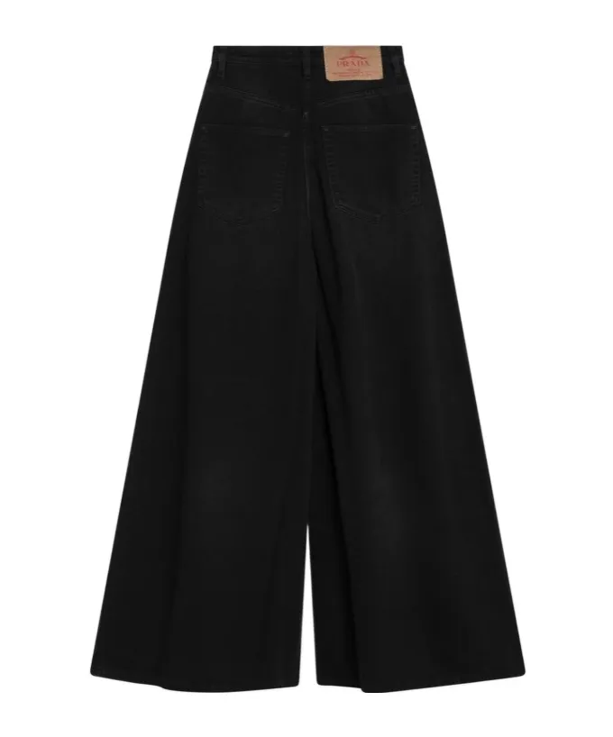 Logo Patch Wide-Leg Jeans