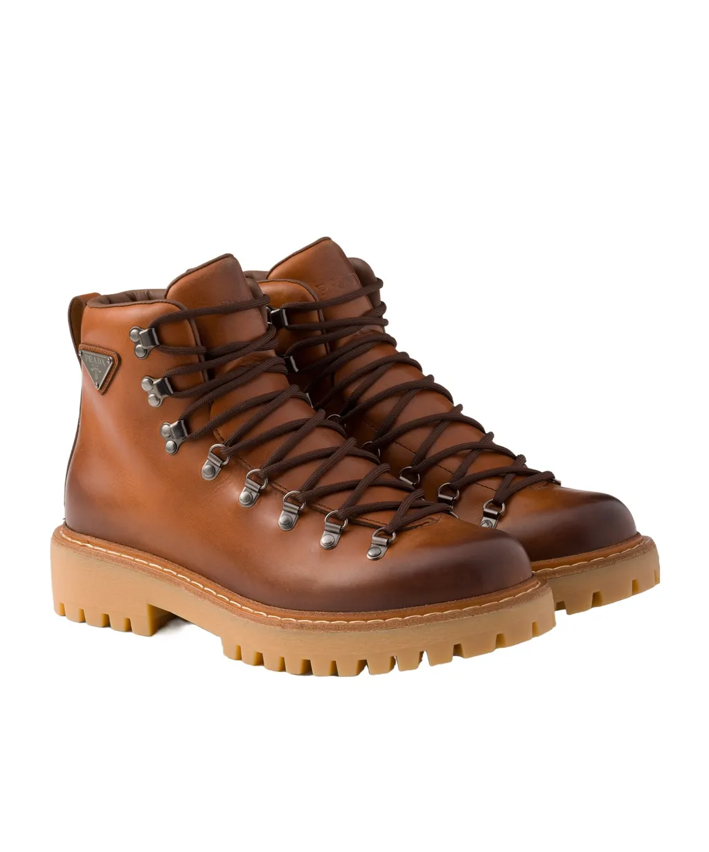 Almond-Toe Lace-Up Boots