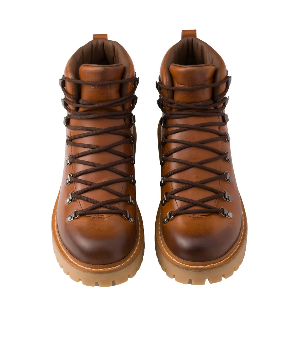 Almond-Toe Lace-Up Boots