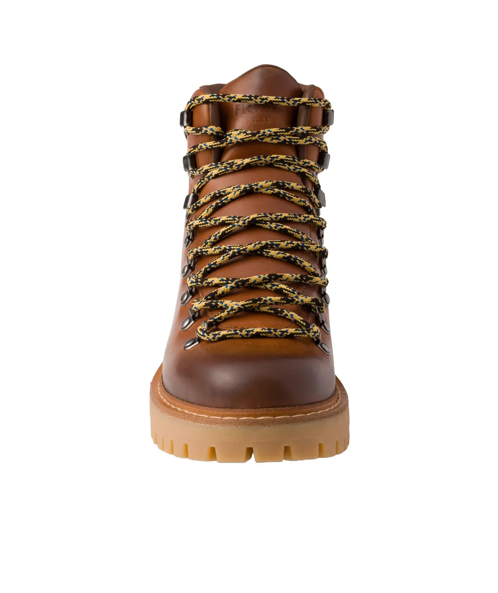 Almond-Toe Lace-Up Boots