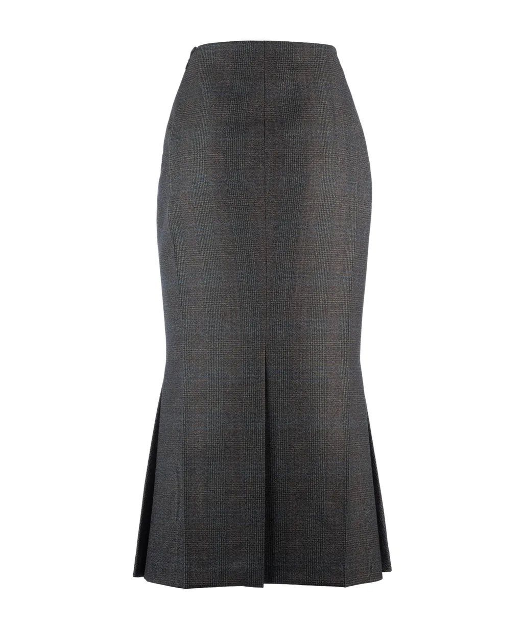 Wool Flared Skirt