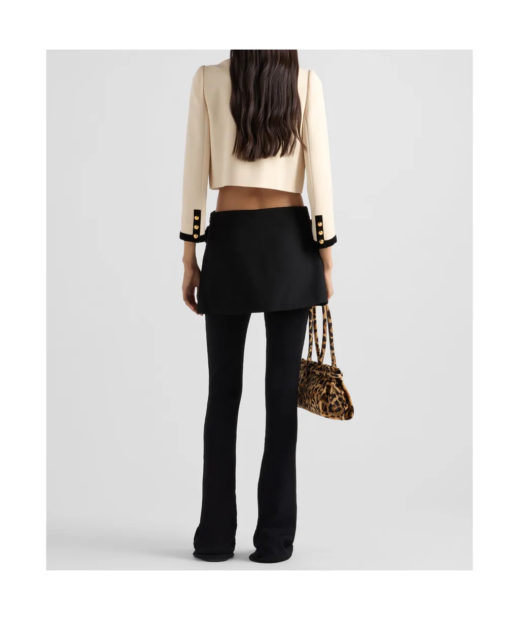 Bow Detailed Single-Breasted Jacket