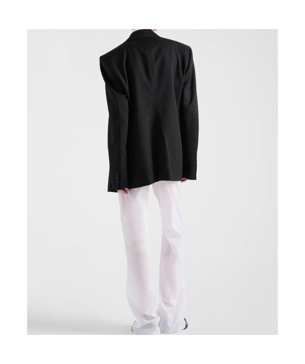 Double-Breasted Gabardine Jacket