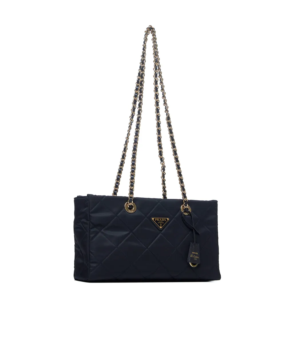 Quilted Chain-Linked Shoulder Bag