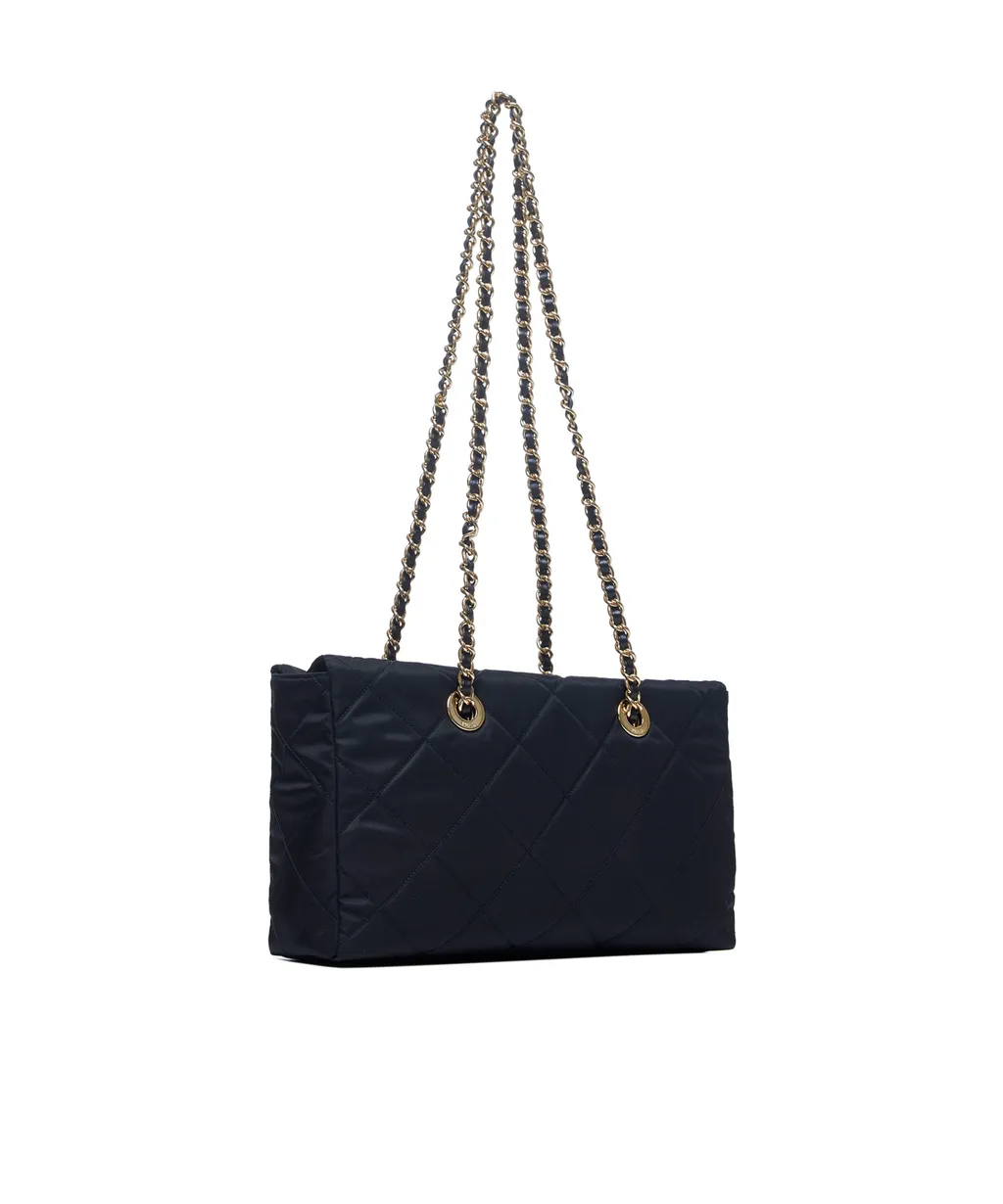Quilted Chain-Linked Shoulder Bag