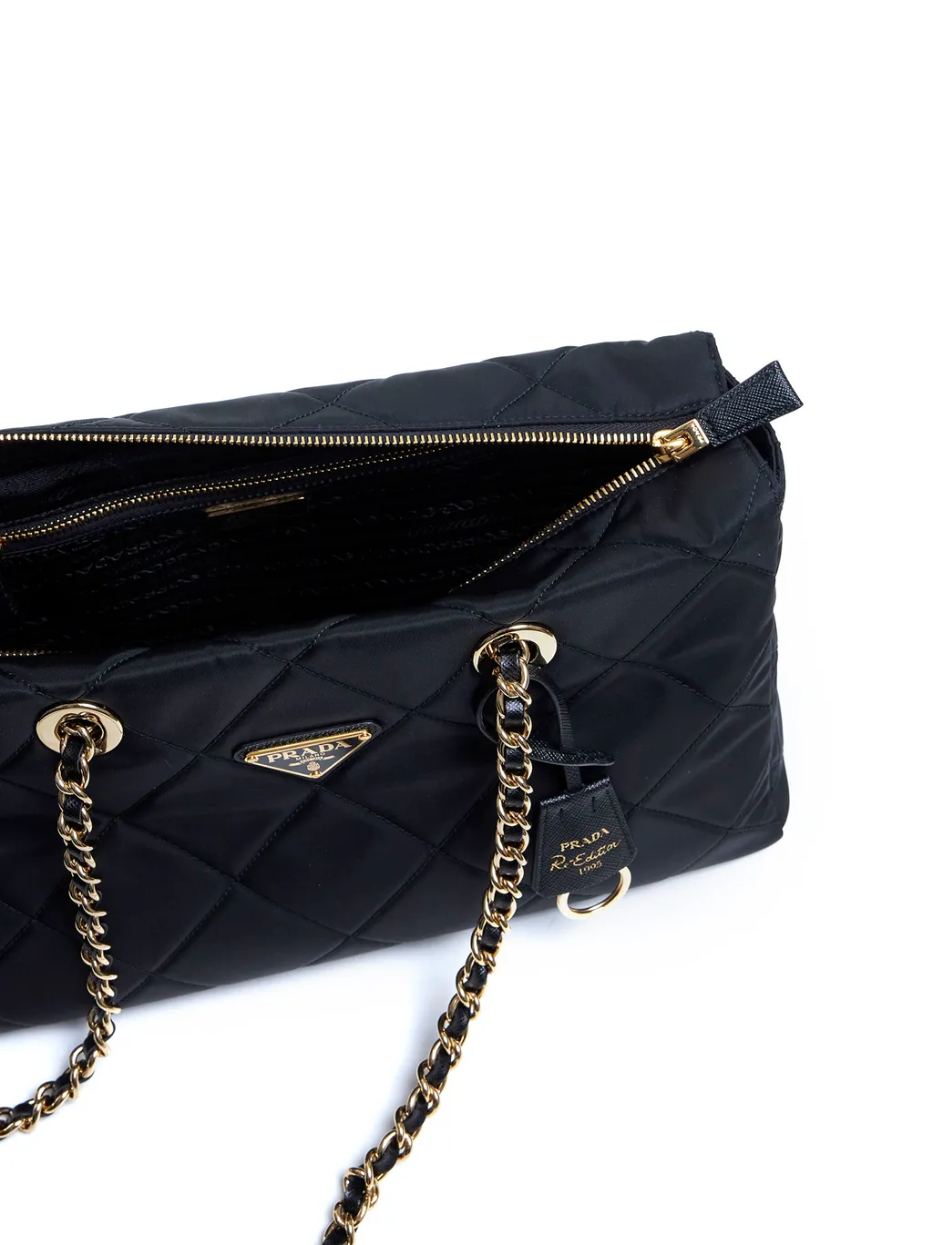 Quilted Chain-Linked Shoulder Bag