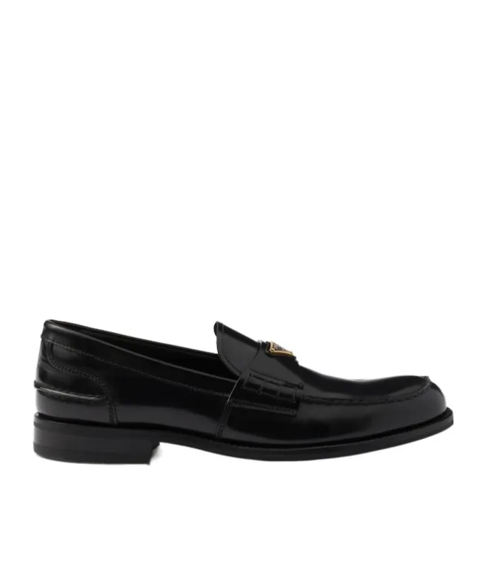 Triangle-Logo Slip-On Loafers