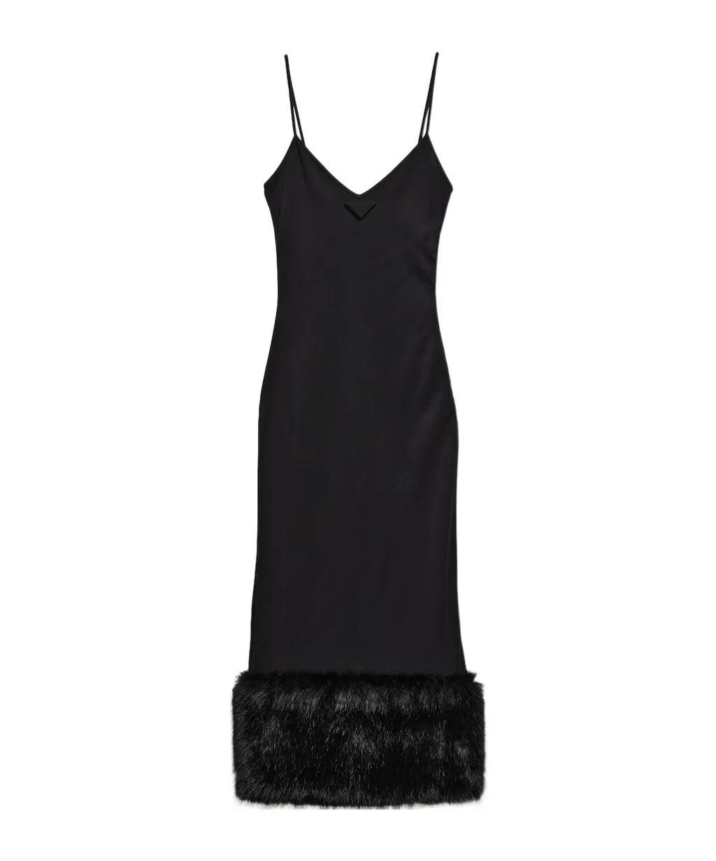 V-Neck Jersey Midi Dress