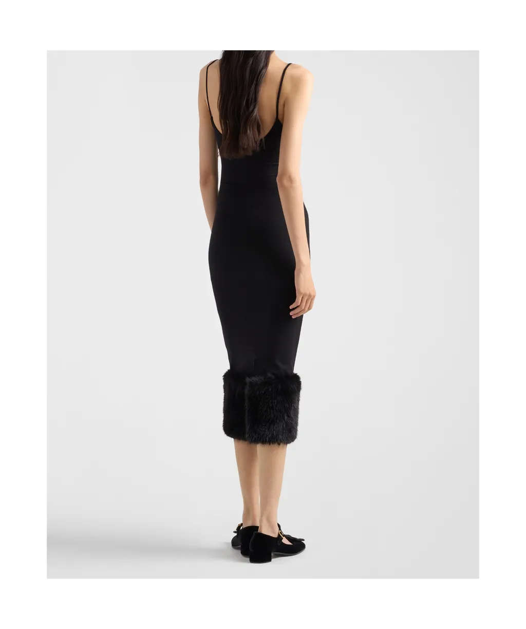 V-Neck Jersey Midi Dress