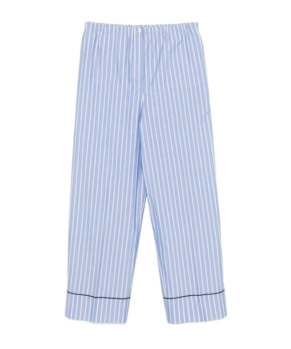 Striped Chambray Trousers