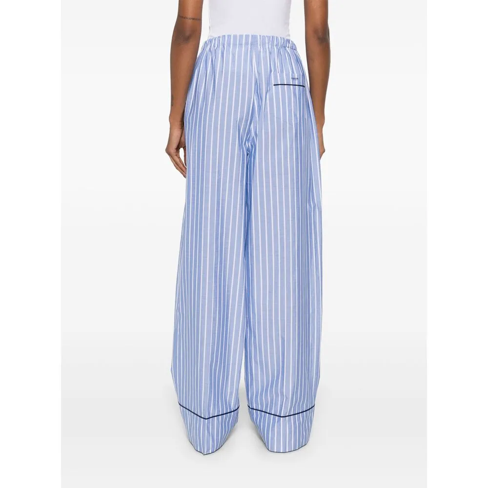 Striped Chambray Trousers