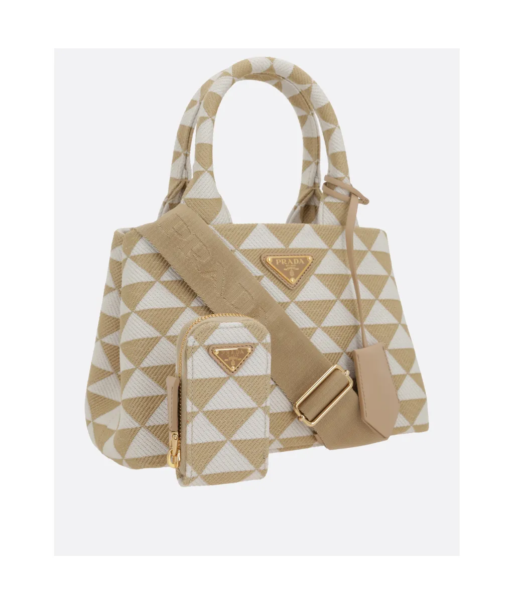 Symbole Embroidered Top Handle Bag