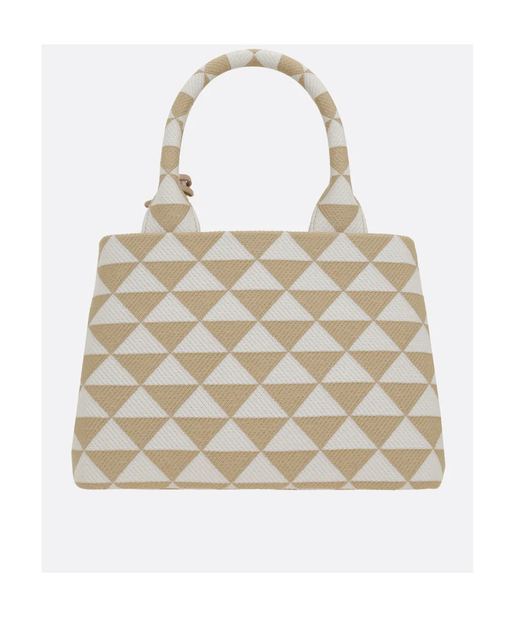 Symbole Embroidered Top Handle Bag
