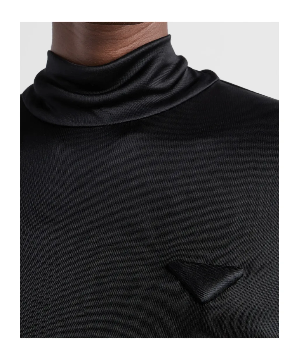 Long-Sleeved Feather-Detailed Top