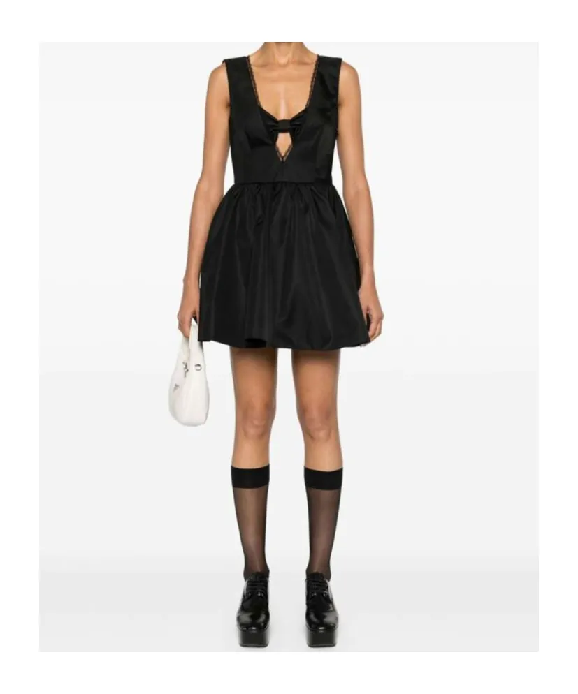 Re-Nylon Bow-Detail Mini Dress