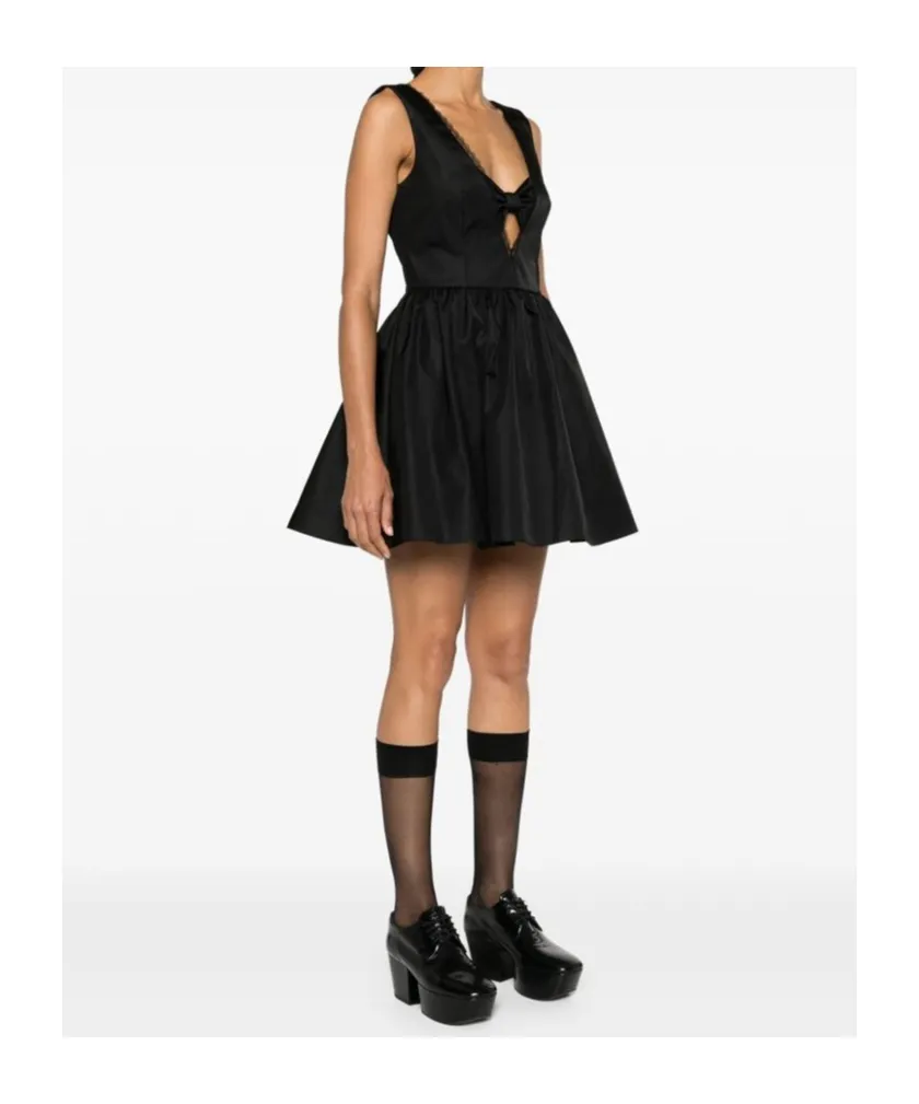 Re-Nylon Bow-Detail Mini Dress