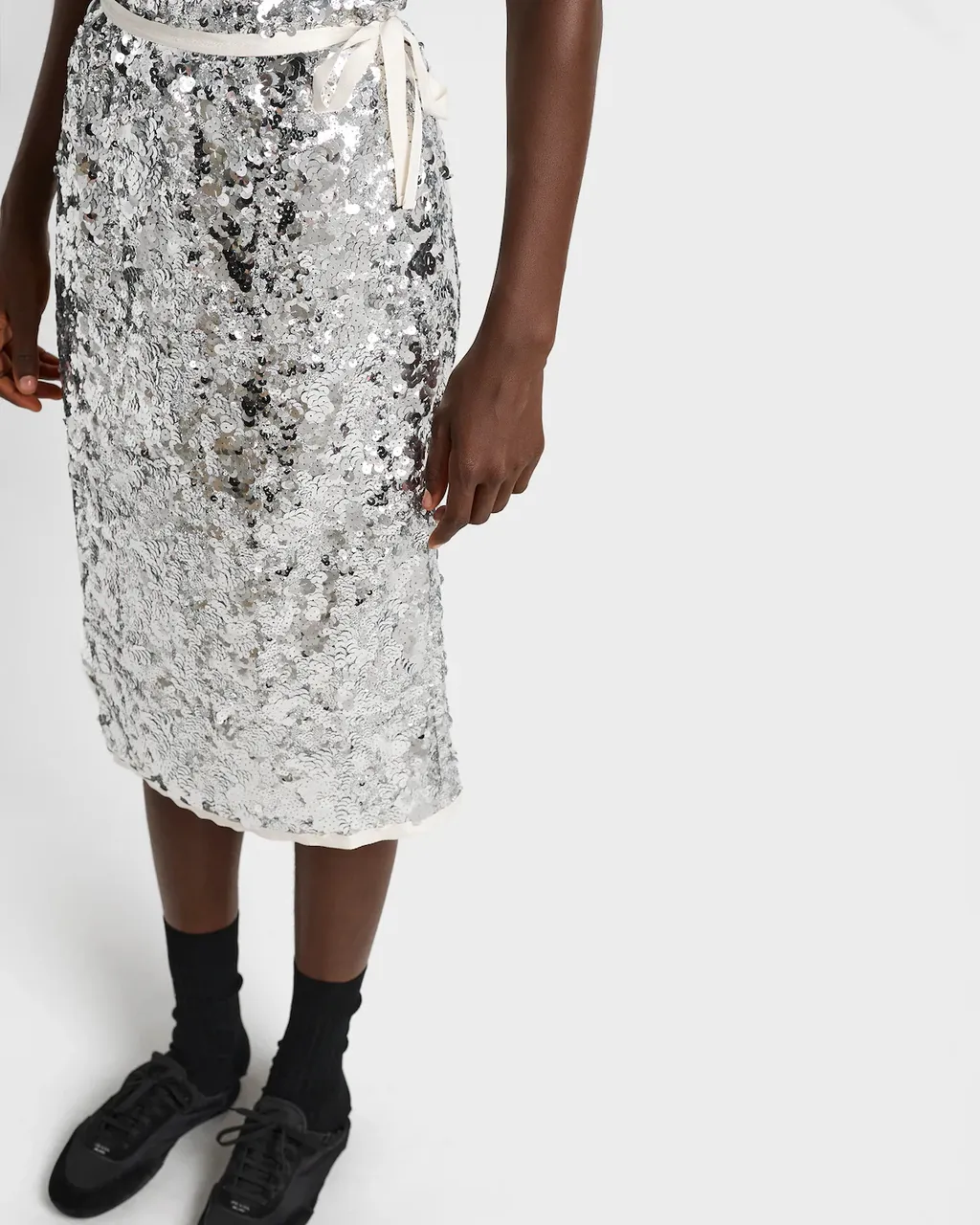 Embroidered Sequin Skirt