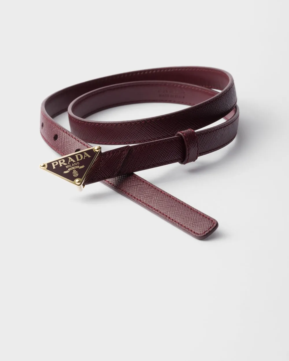 Triangle-Logo Buckle-Fastened Belt