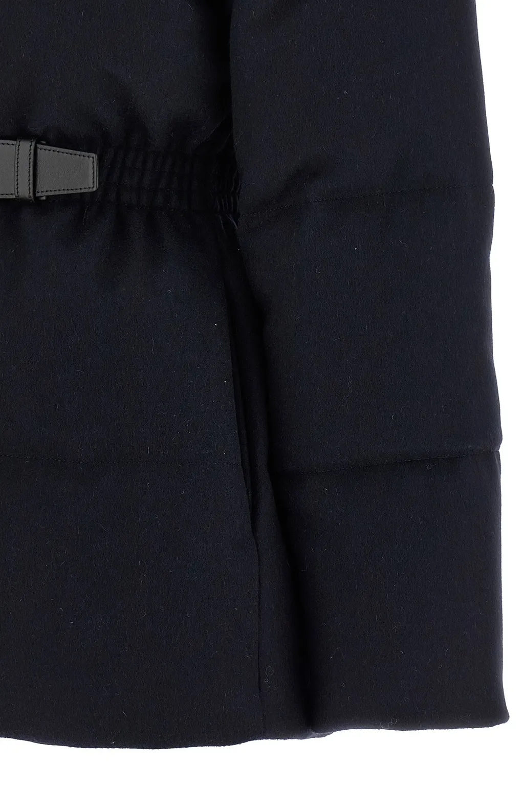 High-Neck Belted Jacket