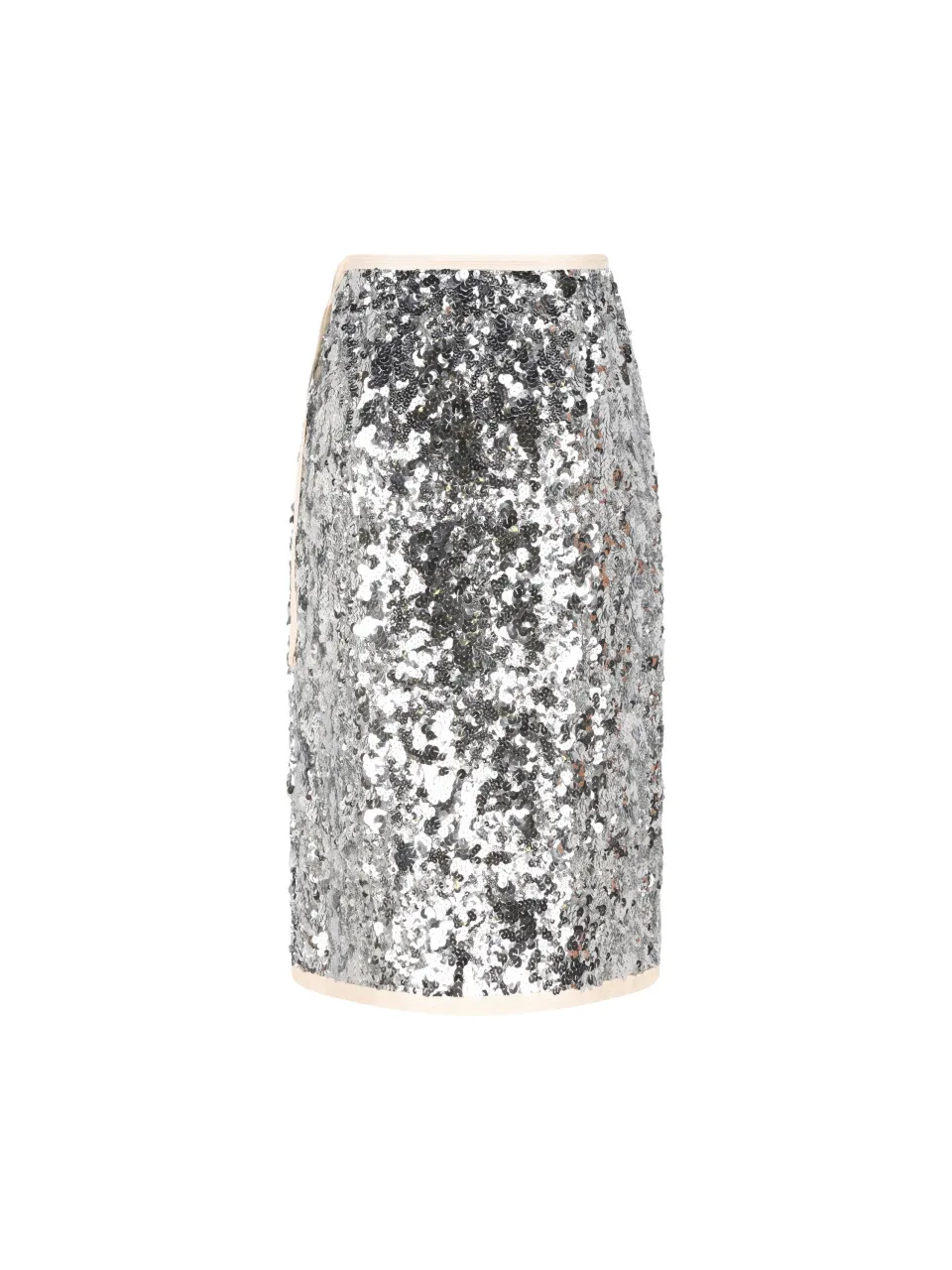 Sequin-Embellished Side-Tie Midi Skirt