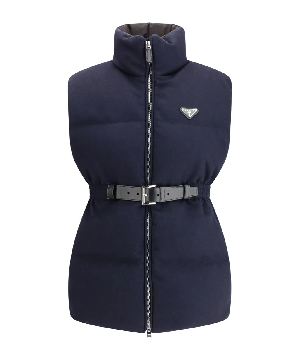 Padded Triangle-Logo Gilet