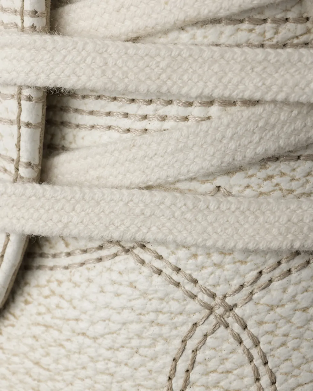 Aged-Effect Leather Sneakers