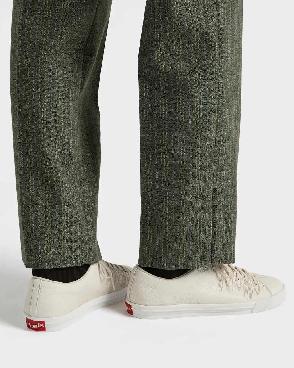 Aged-Effect Leather Sneakers