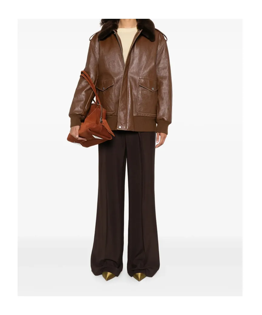 Nappa Leather Bomber Jacket