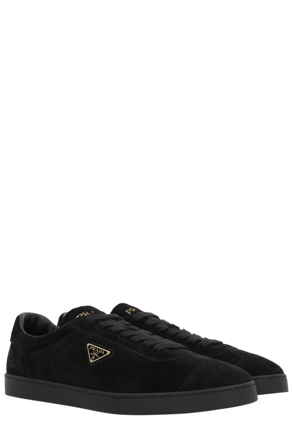 Suede Logo-Plaque Sneakers