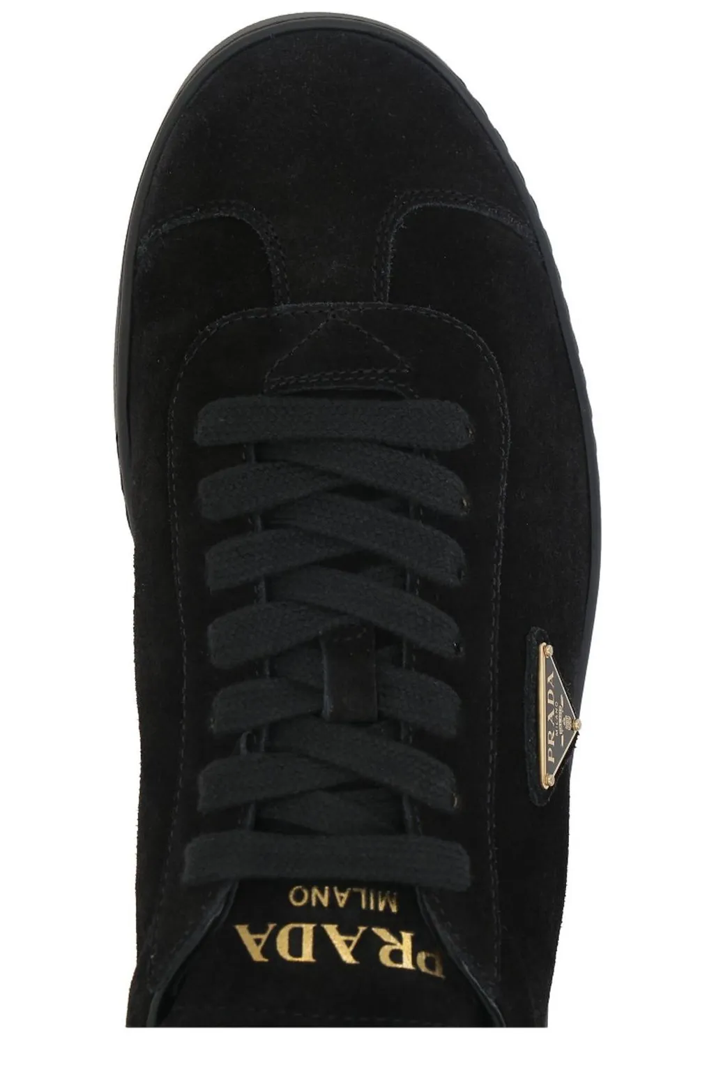 Suede Logo-Plaque Sneakers