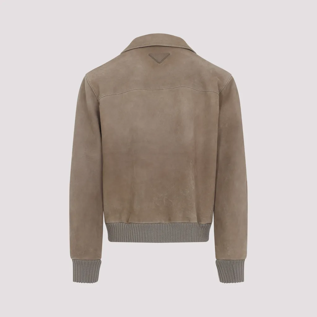 Suede Bomber Jacket