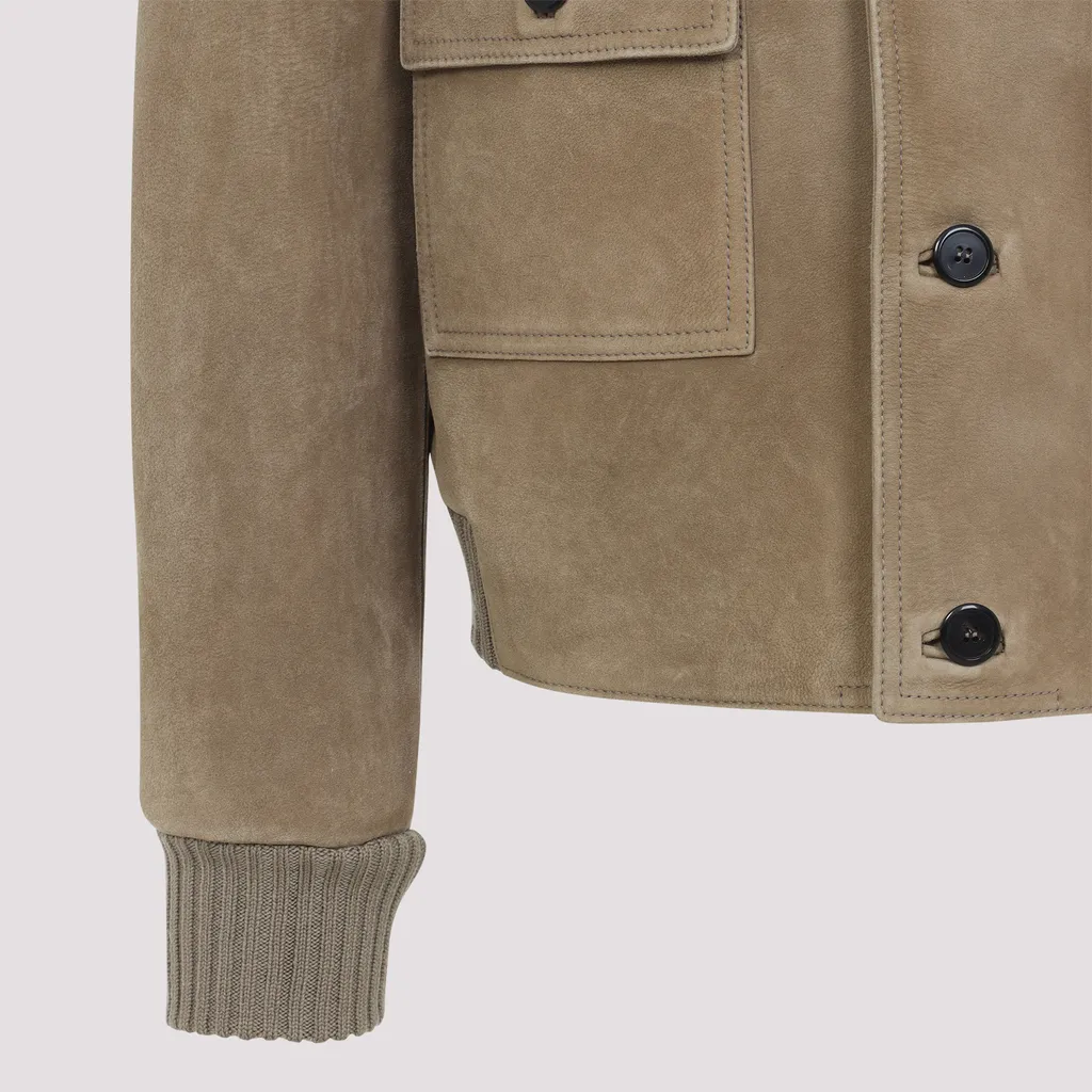 Suede Bomber Jacket