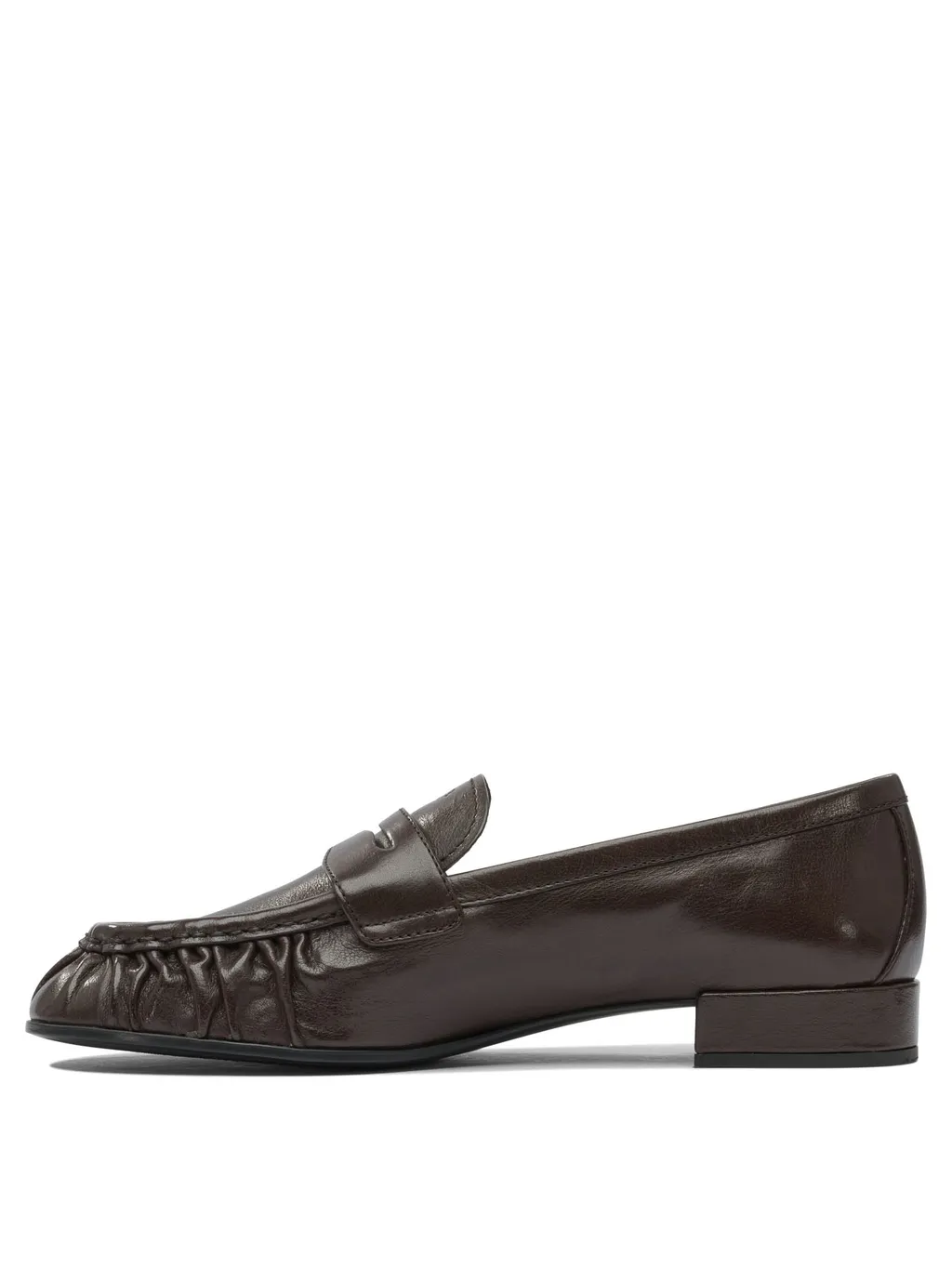 Pleated Leather Loafers