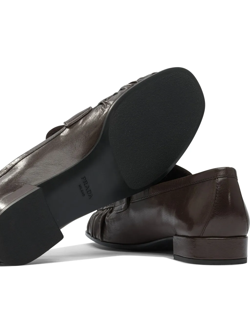 Pleated Leather Loafers