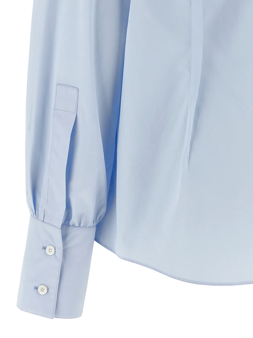 Bow-Collar Cotton Shirt