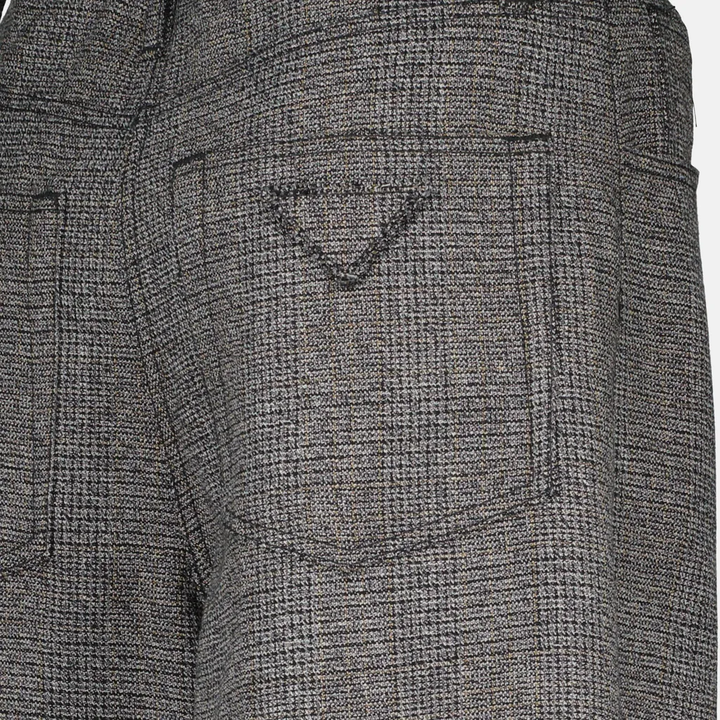 Prince Of Wales Check Mouliné Wool Pants