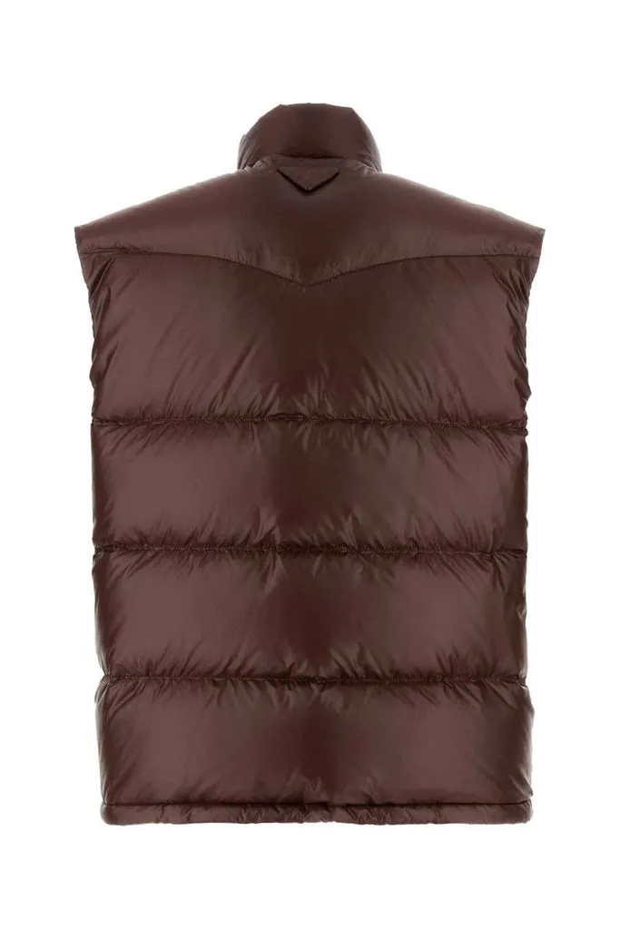 High Collar Sleeveless Down Vest