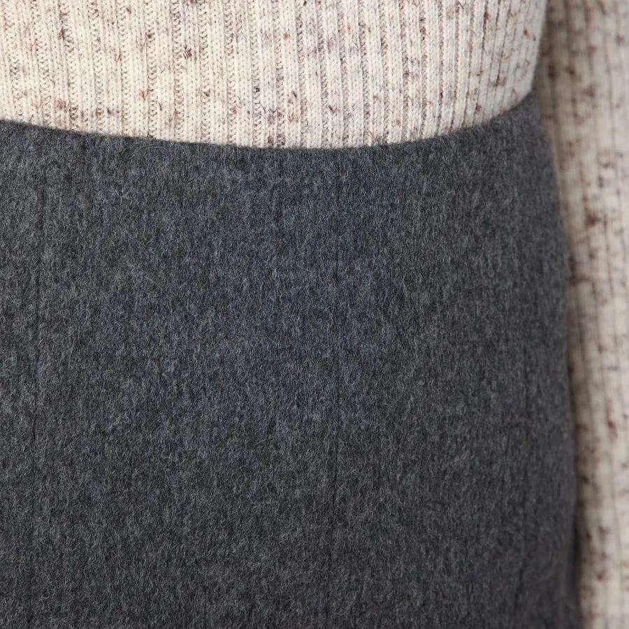 Loden Fabric Pencil Skirt