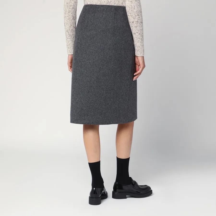 Loden Fabric Pencil Skirt