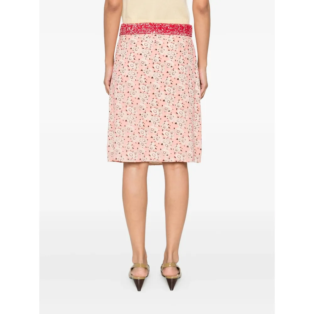 Floral Print Georgette Skirt