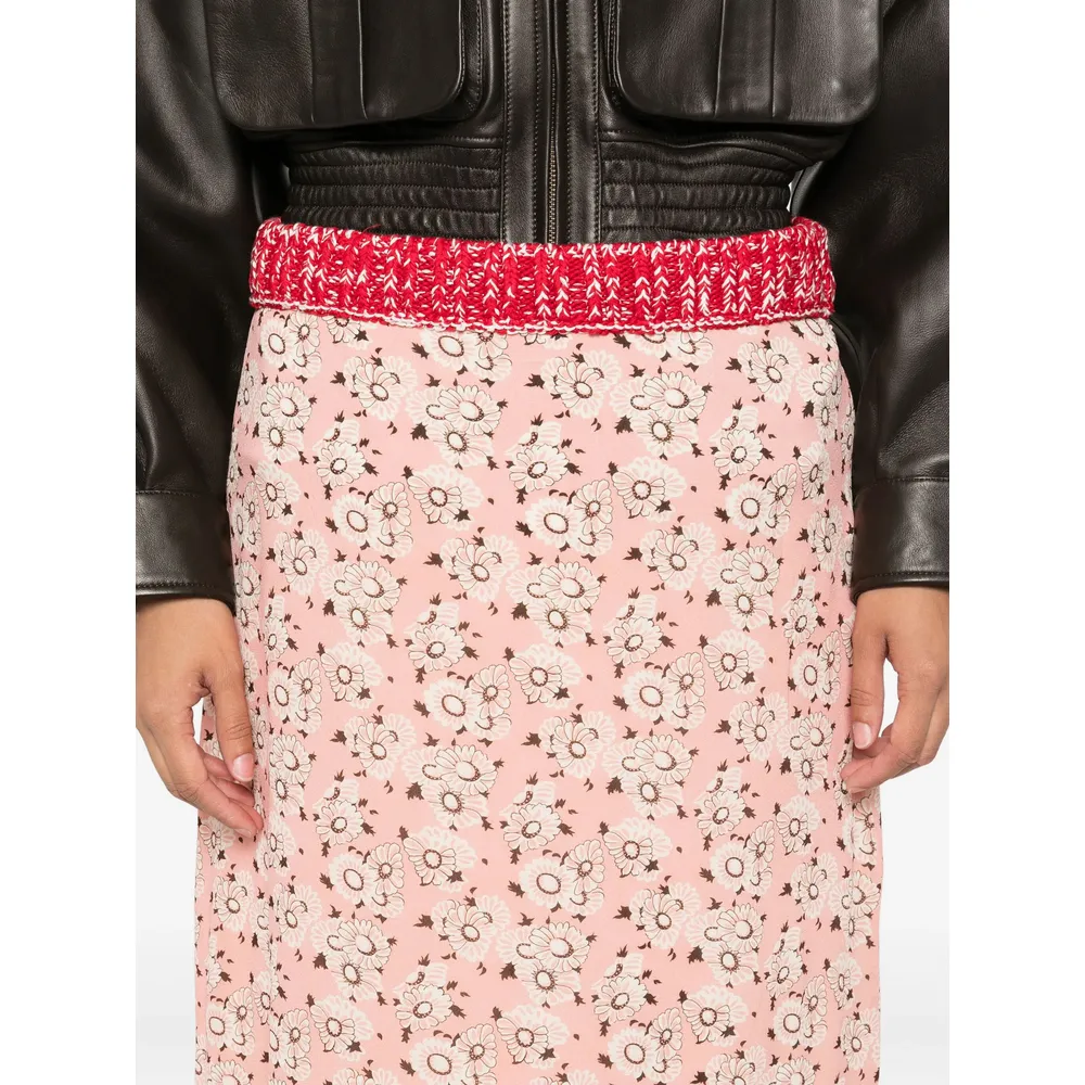 Floral Print Georgette Skirt