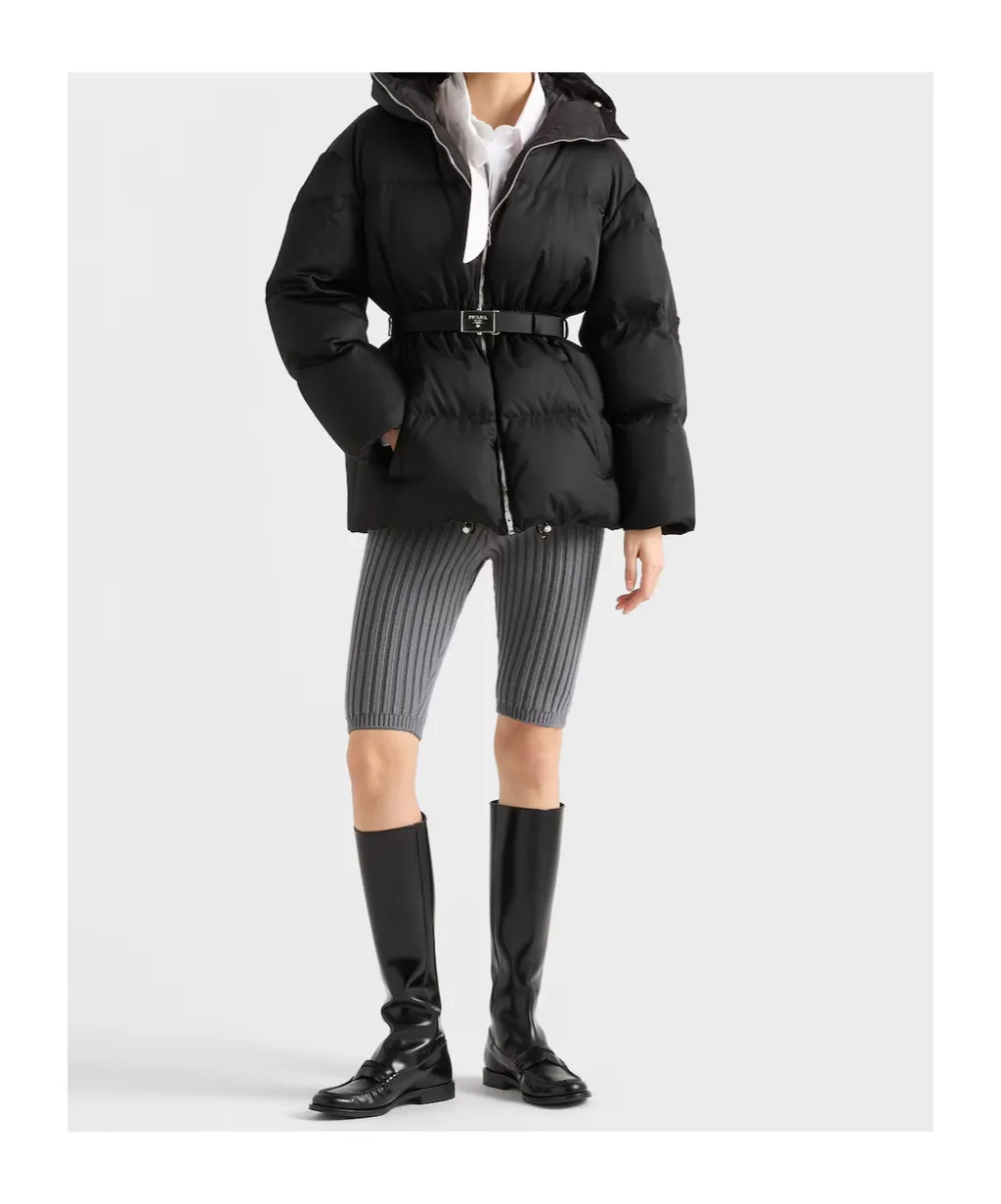 Re-Nylon Hooded Down Jacket
