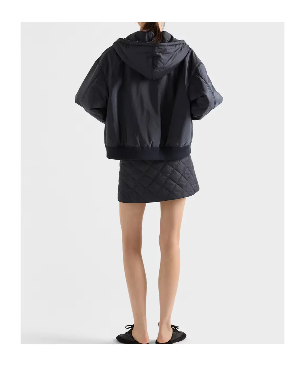 Lightweight, Quilted Re-Nylon Miniskirt