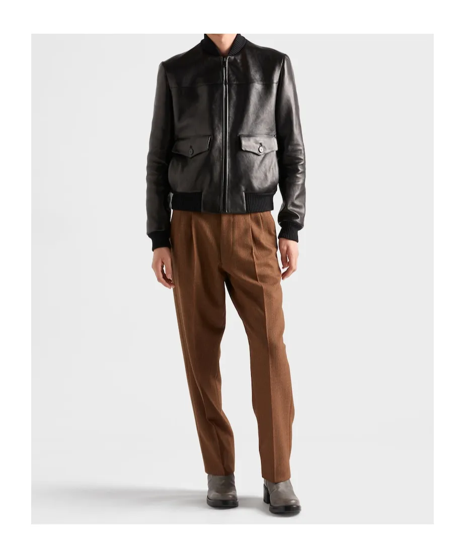 Leather Bomber Jacket