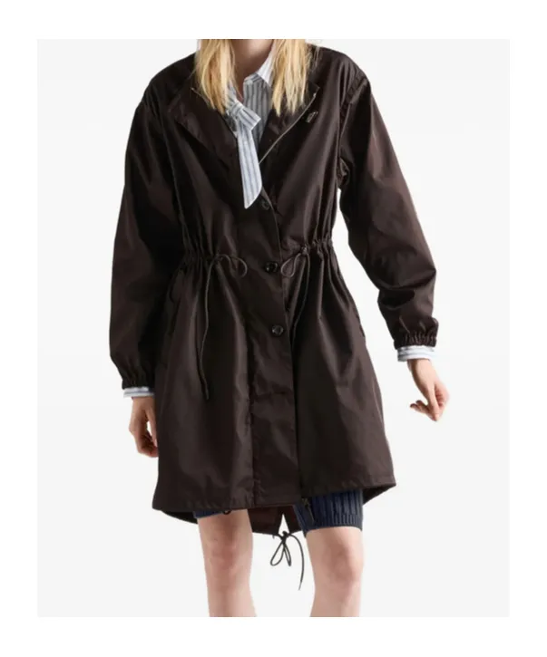Re-Nylon Buttoned Raincoat