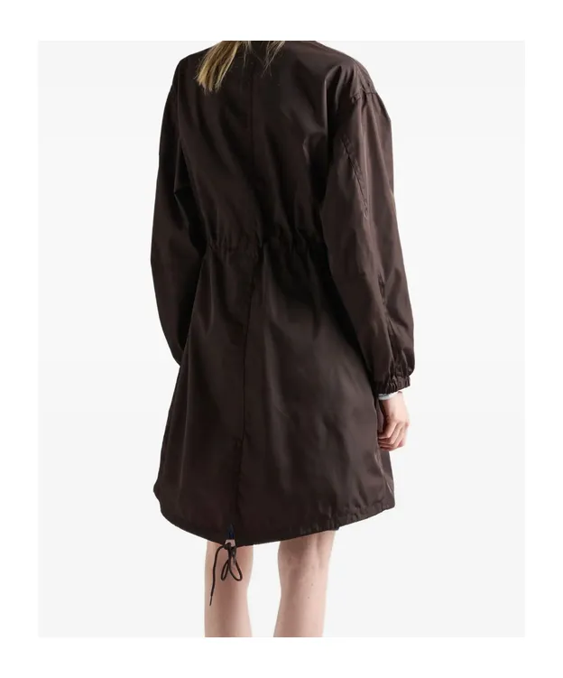 Re-Nylon Buttoned Raincoat
