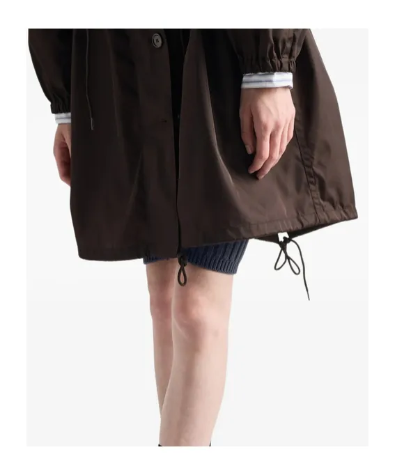 Re-Nylon Buttoned Raincoat